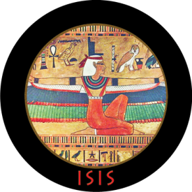 Isis.  One of 17 button designs in our Goddesses and Legends category.