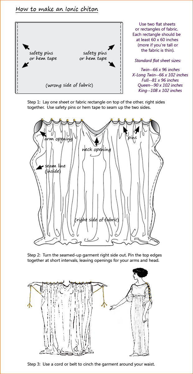 The Grecian Costume : Making a Chiton, Crown, and Girdle